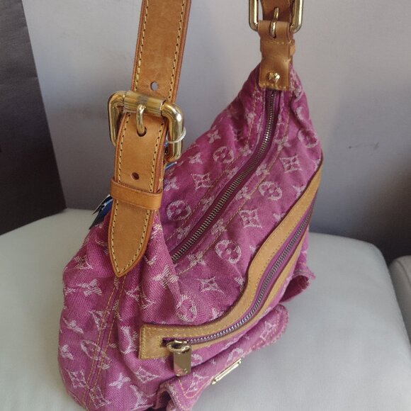 ๐๐๏ธCUTE Retired Rare Louis Vuitton Pink Denim Baggy PM๐๏ธ๐ - Picture 12 of 16